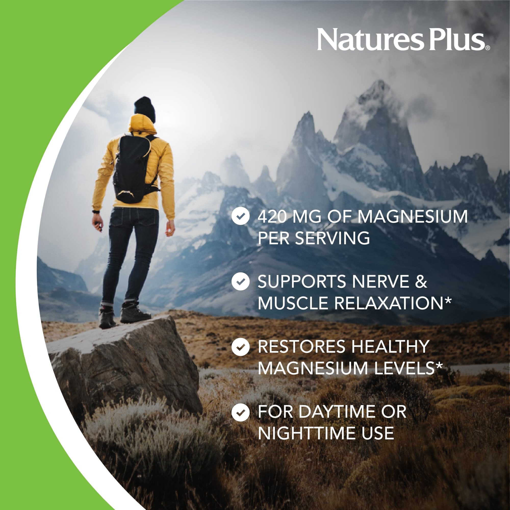 NaturesPlus KalmAssure: étiquette non-GMO, ingrédients purs et responsables.