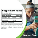 NaturesPlus Kelp tablettes compactes idéales pour les voyages.