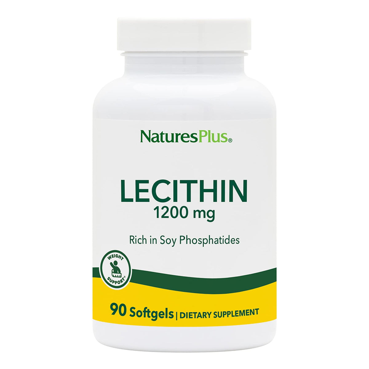 NaturesPlus Lecithine bouteille et gélules, soutien potentiel à la routine bien-être.