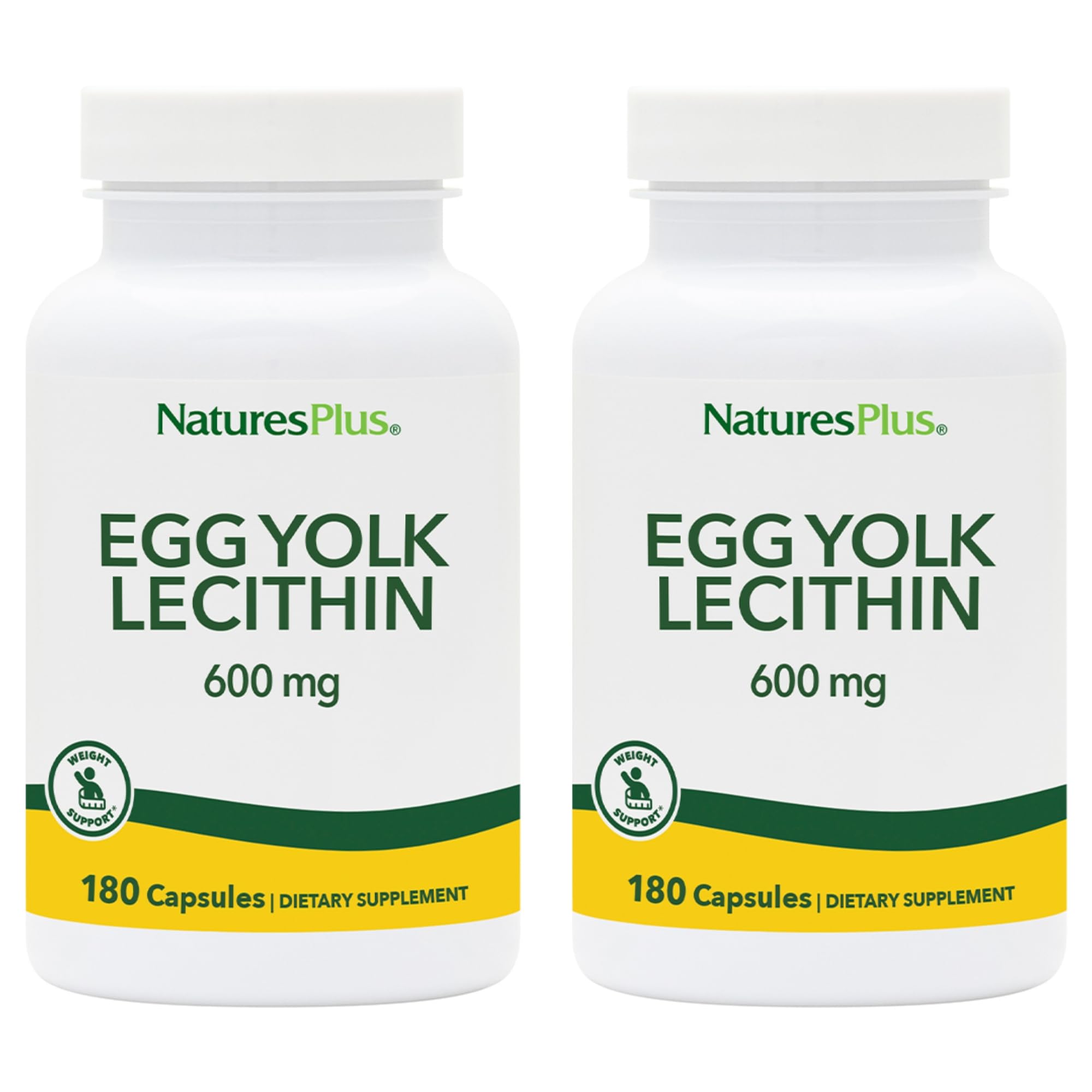 NaturesPlus Lécithine d'œuf en capsules, bouteille, soutien potentiel du cerveau et du foie.