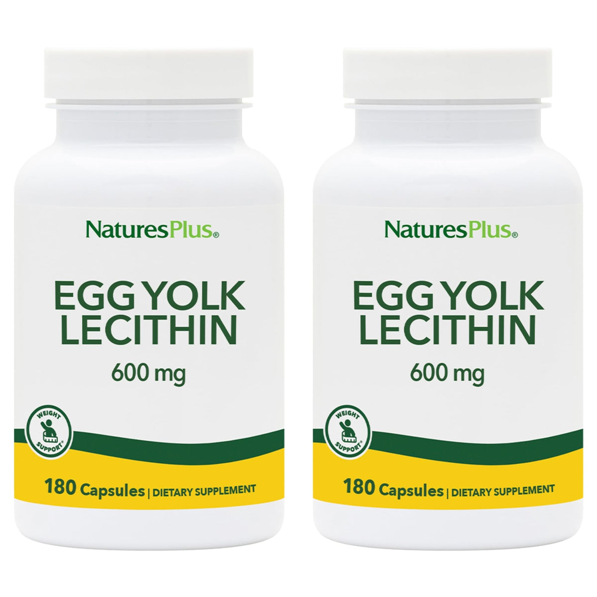 NaturesPlus Lécithine d'œuf en capsules, bouteille, soutien potentiel du cerveau et du foie.