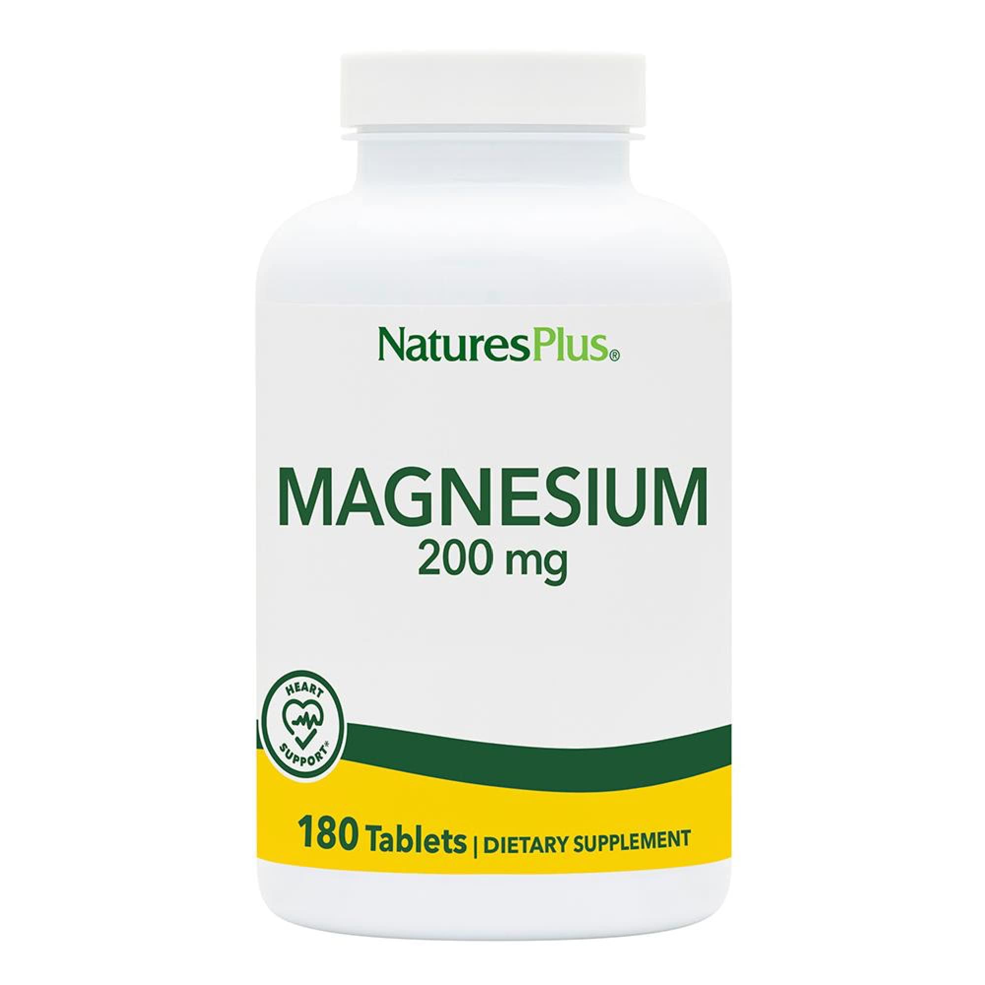 NaturesPlus Magnésium 200 mg – comprimés, absorption améliorée possible