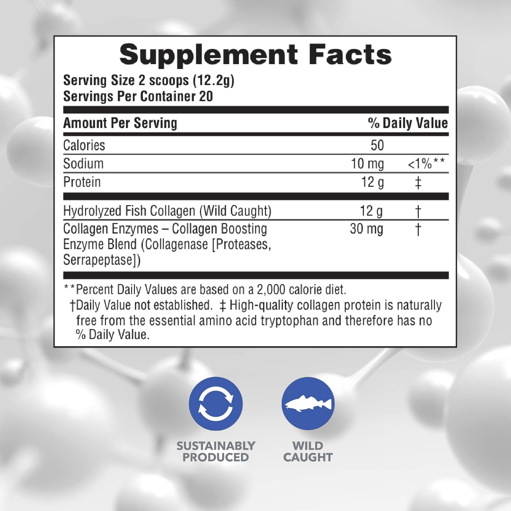 Poudre NaturesPlus Marine Collagen Peptides se mélange facilement dans boissons.
