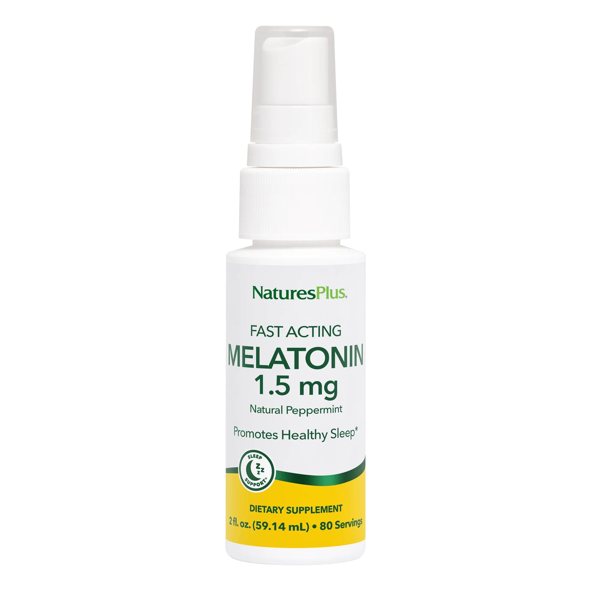 NaturesPlus Mélatonine Spray, flacon 2 oz, favorise le repos naturel