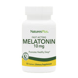NaturesPlus Mélatonine 10 mg – bouteille: aide potentielle à l’endormissement naturel.