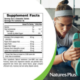 Étiquette Nutri-Zyme sans gluten et végétarien pour votre routine quotidienne.