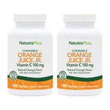 NaturesPlus Orange Juice Jr. : bouteille pack 2, source pratique de vitamine C pour toute la famille.