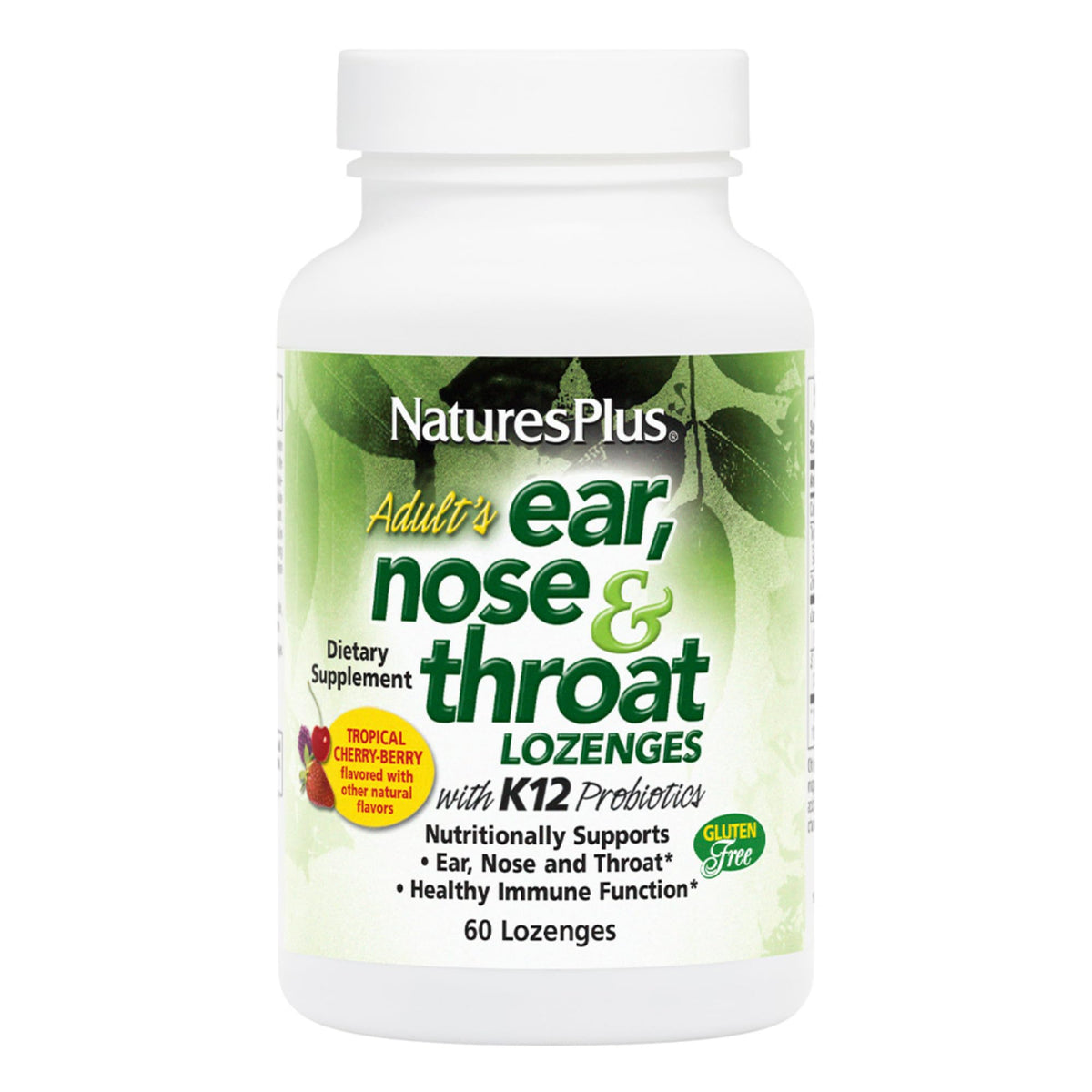 Pastilles NaturesPlus pour oreille-nez-gorge avec flore saine.