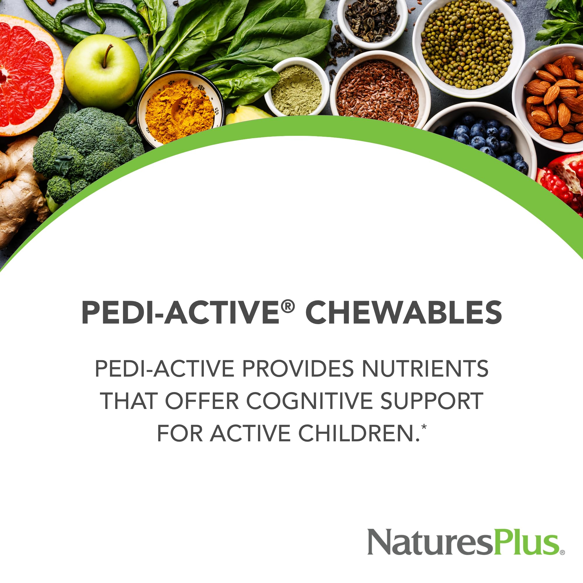 NaturesPlus Pedi-Active texture douce des pastilles baies, prise facile après l'école.