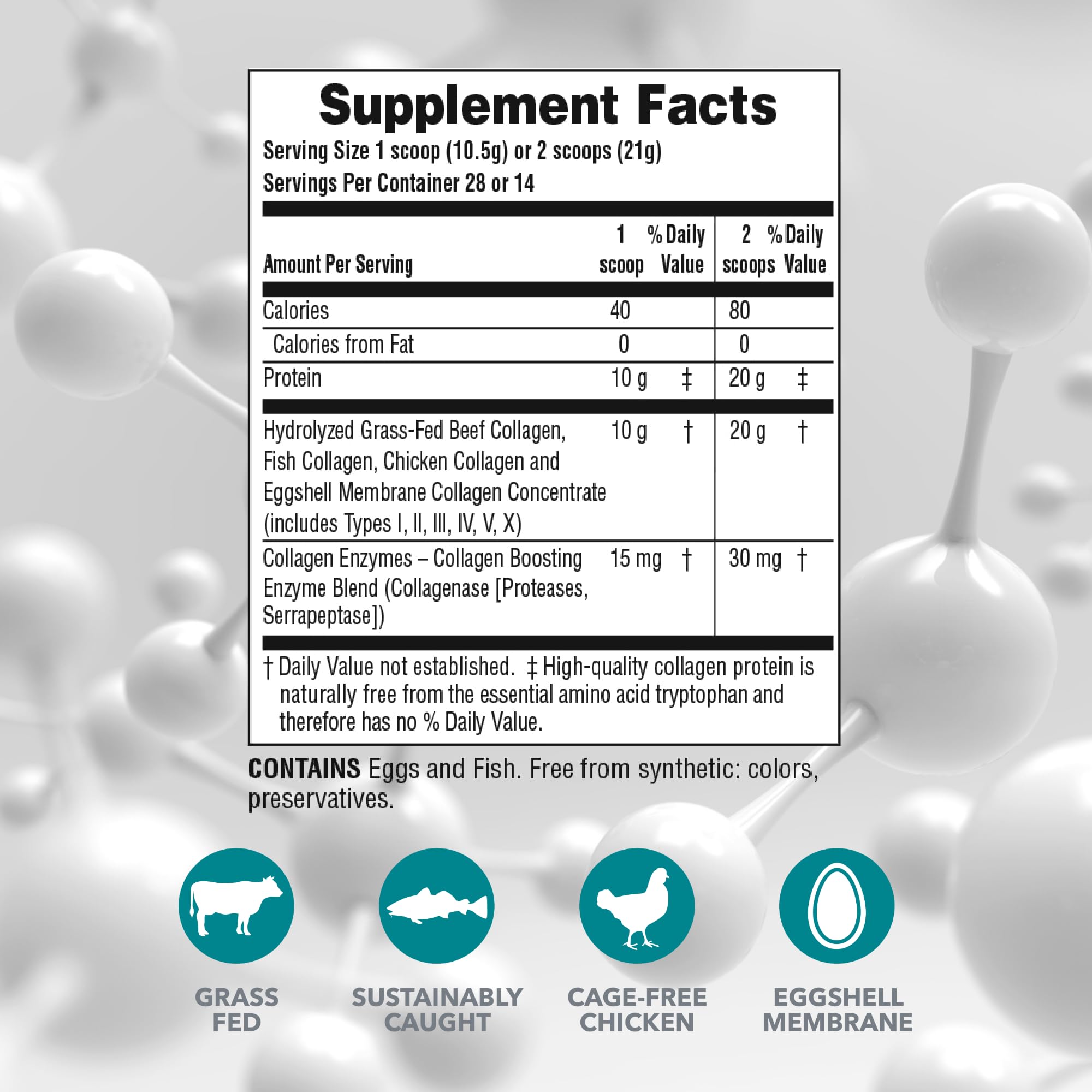 Nature's Plus Peptides de collagène doseuse intégrée dans une boisson chaude.