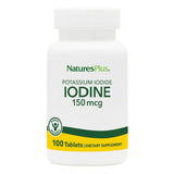 NaturesPlus Potassium Iodide – étiquette indiquant 150 mcg par comprimé, apport quotidien