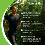 Ingrédients bio sans allergènes NaturesPlus poudre citrouille et quinoa