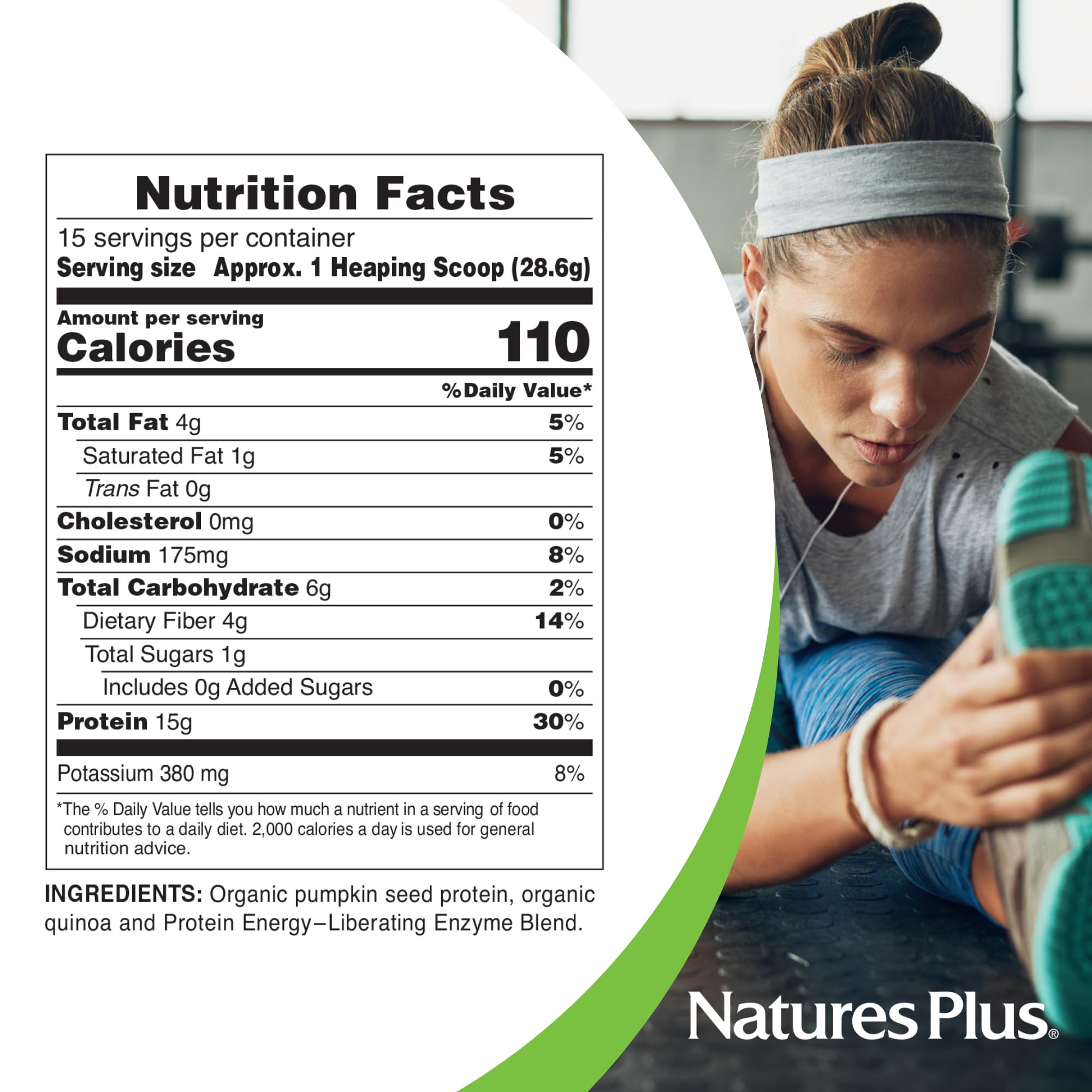 Utilisation petit déjeuner: poudre citrouille NaturesPlus pour boost protéique quotidien