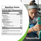 Utilisation petit déjeuner: poudre citrouille NaturesPlus pour boost protéique quotidien