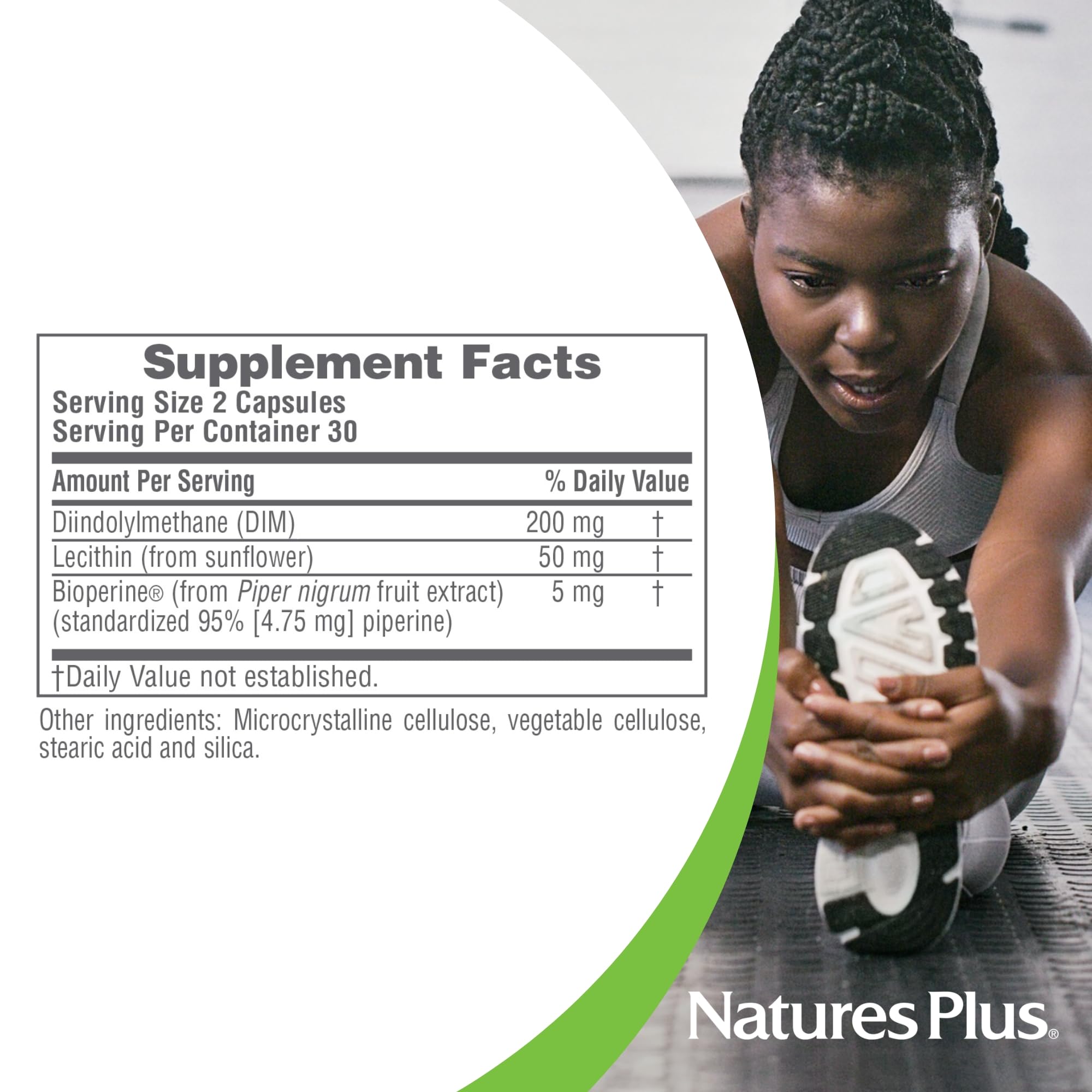 Étiquette vegan et sans gluten sur PRO DIM NaturesPlus.