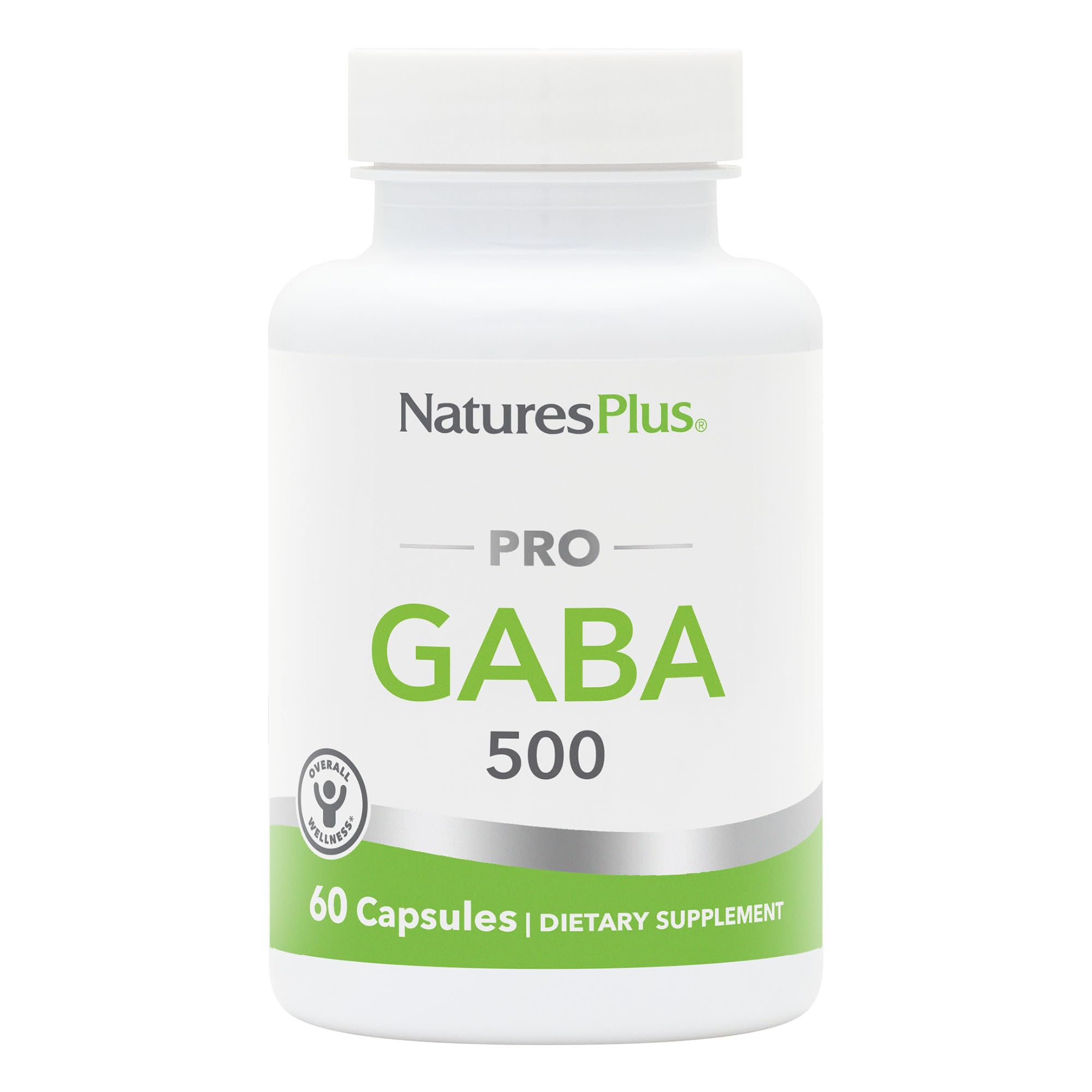 Bouteille NaturesPlus PRO GABA 500 mg pour calmer le quotidien.
