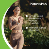 Étiquette NaturesPlus PRO GABA végan et sans OGM affichée.