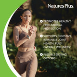 NaturesPlus PRO Longvida Curcumin, étiquette sans OGM, vegan et sans gluten.
