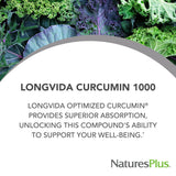 NaturesPlus PRO Longvida Curcumin, tablettes, absorption optimisée et soutien immunitaire potentiel.