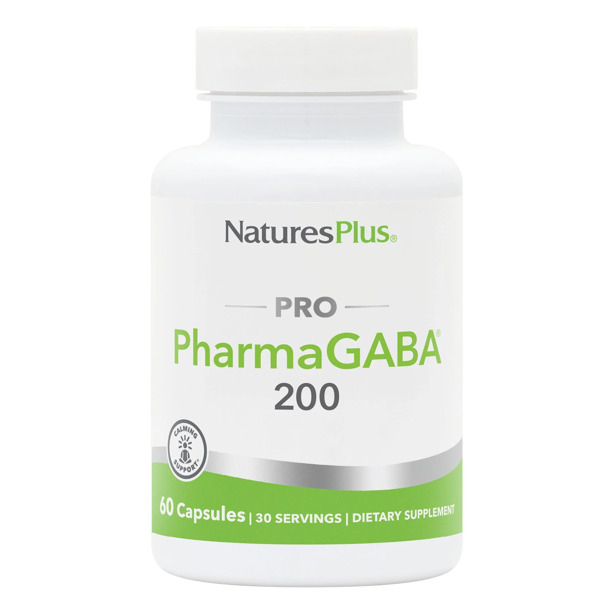 NaturesPlus PRO PharmaGABA – bouteille et gélules, favorisant le calme et la concentration