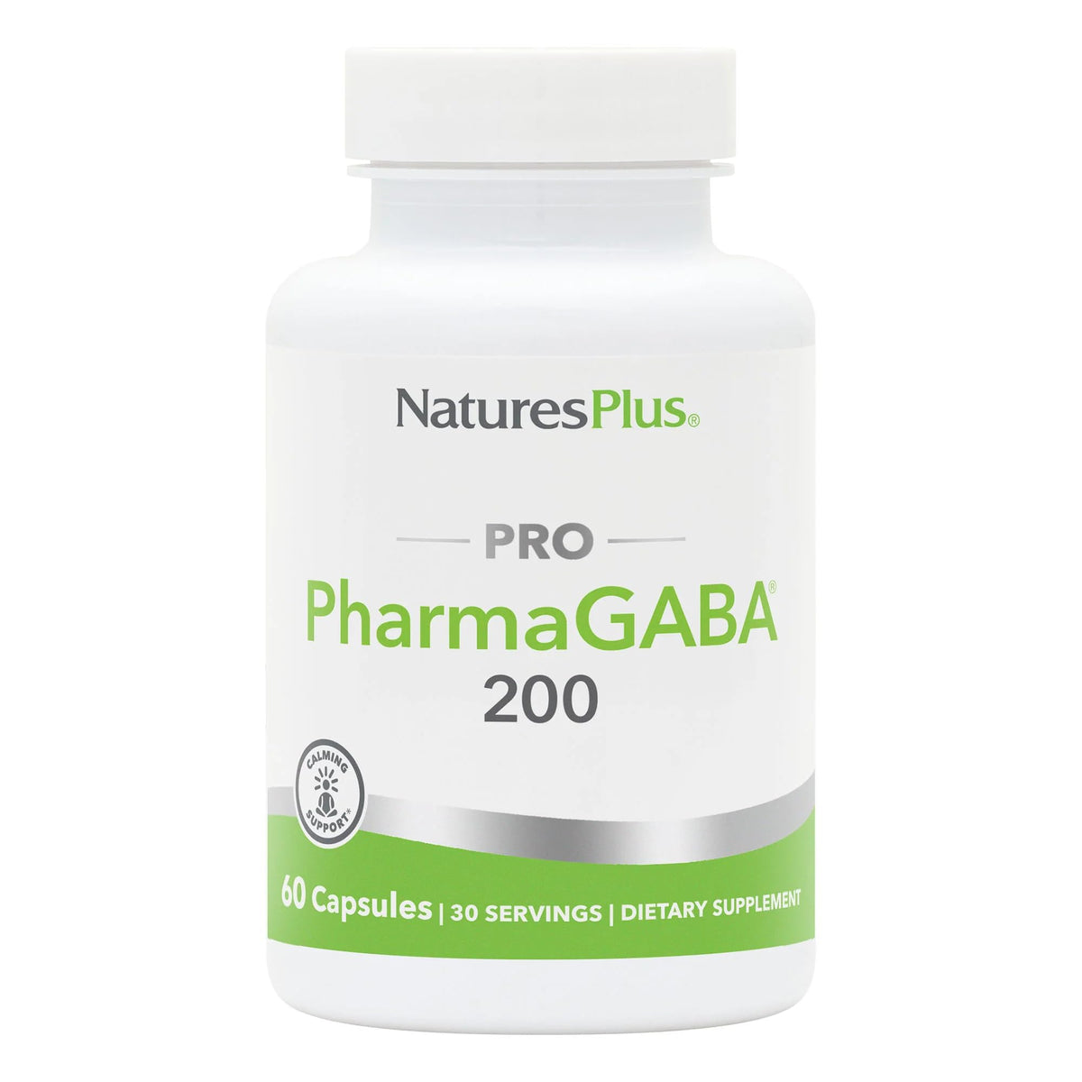 NaturesPlus PRO PharmaGABA – bouteille et gélules, favorisant le calme et la concentration