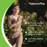 Étiquette végane sans gluten sur le flacon NaturesPlus PRO Suntheanine.