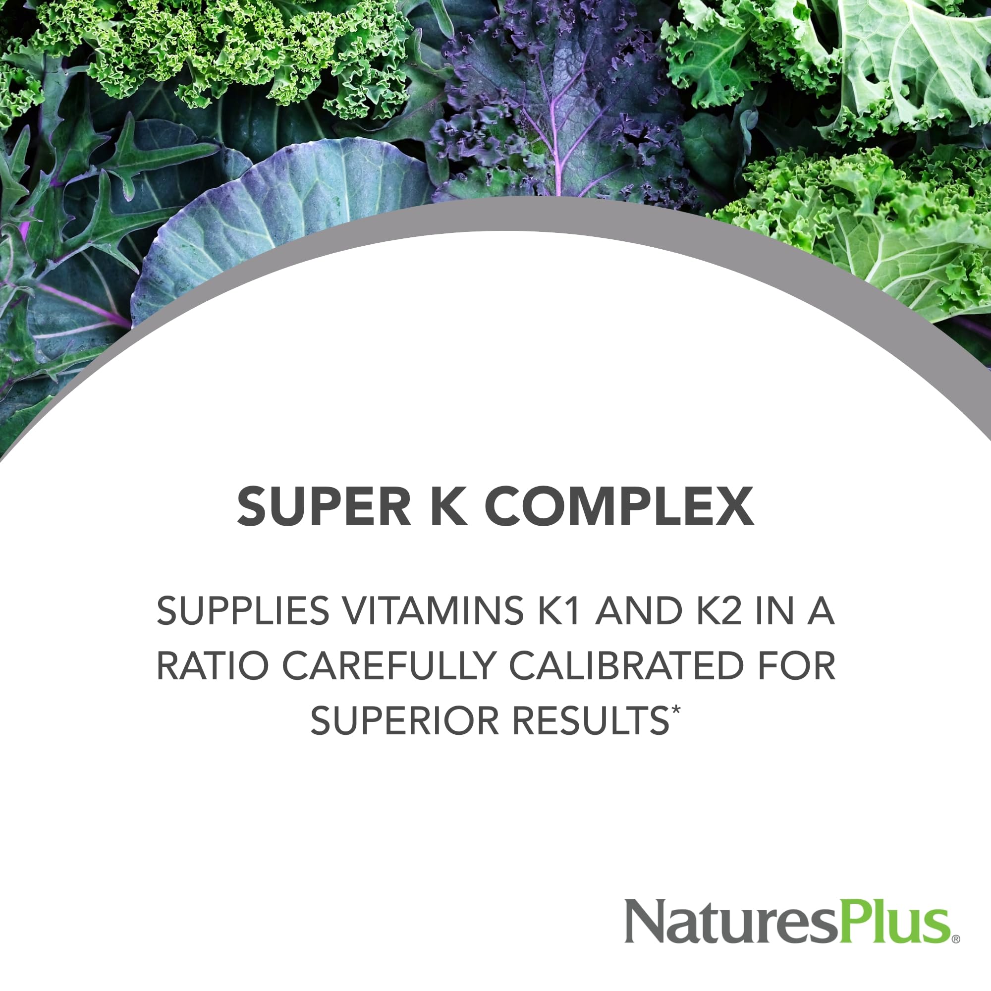 NaturesPlus PRO Super K Complex – Capsules sur plateau, dosage clair pour une administration simple.