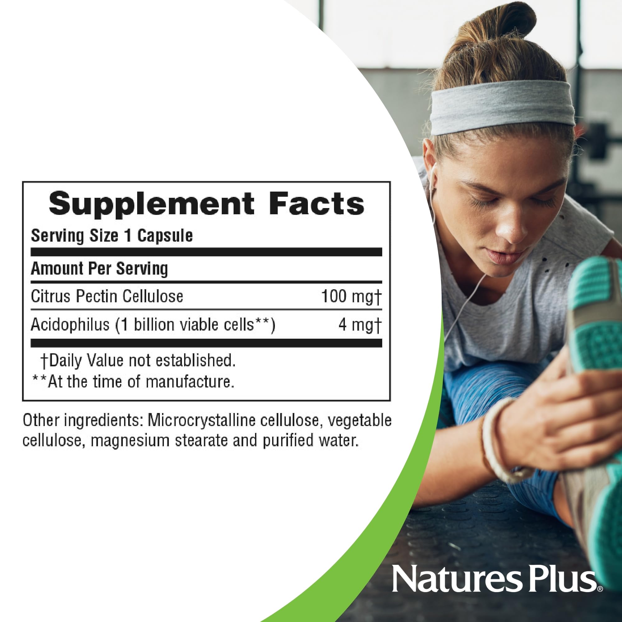 NaturesPlus Acidophilus – formulation végane sans allergènes majeurs