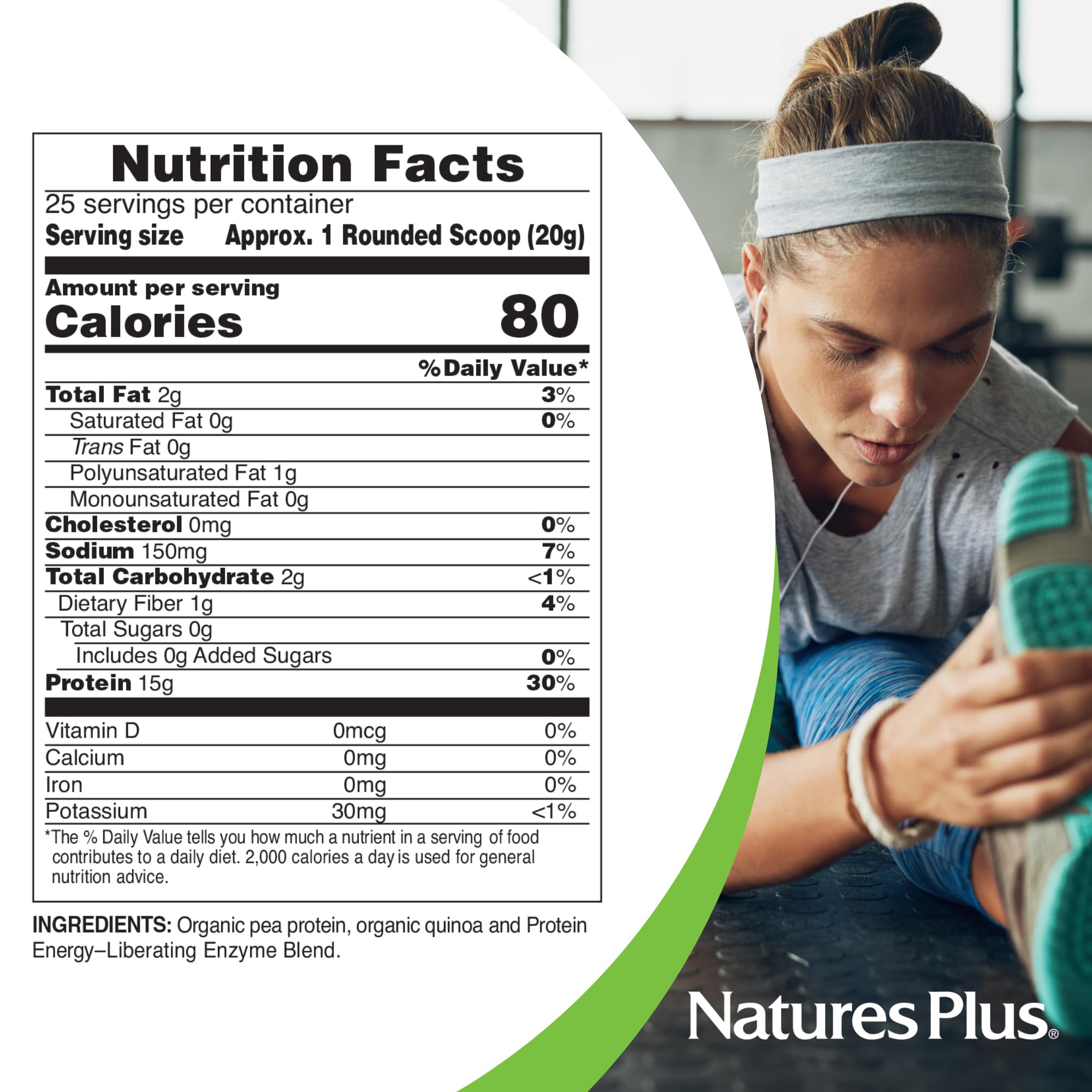 NaturesPlus protéine pois biologique – préparation avec eau très froide