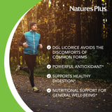NaturesPlus Reglisse DGL capsules dans l'etui, pratique en voyage