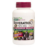 NaturesPlus Resveratrol – bouteille et etiquette, soutien potentiel à la vitalité.