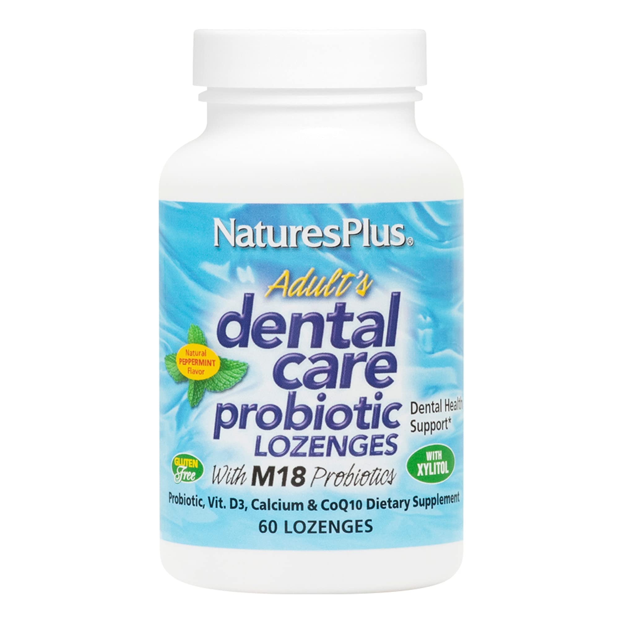 NaturesPlus Soin dentaire Probiotique, pastilles menthe – haleine fraîche au quotidien