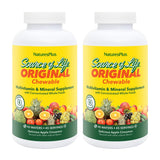 NaturesPlus Source de Vie Adulte, pastilles pomme-cannelle en bouteille favorisant l'énergie naturelle.