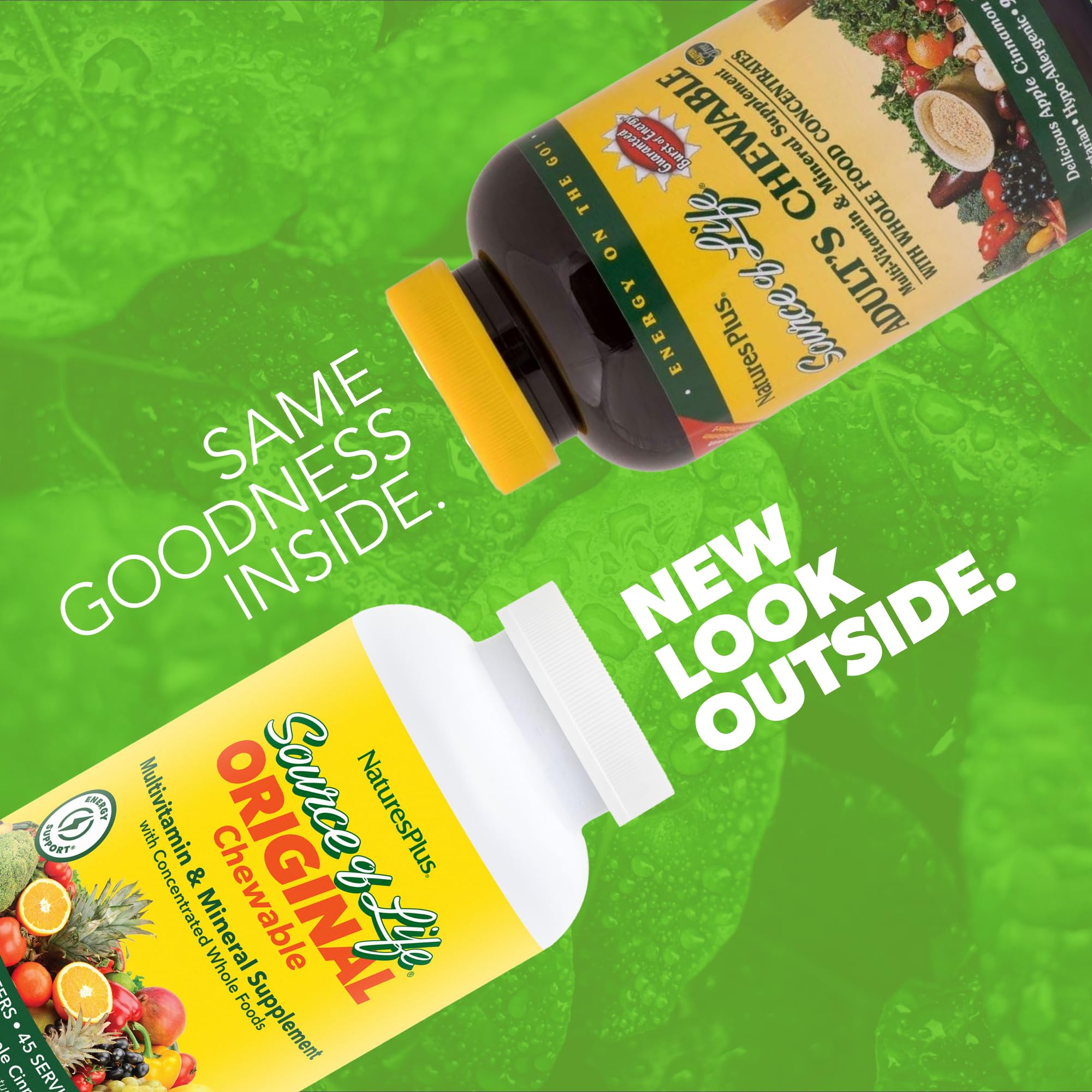 NaturesPlus Source de Vie Adulte, emballage pratique sans allergènes majeurs.