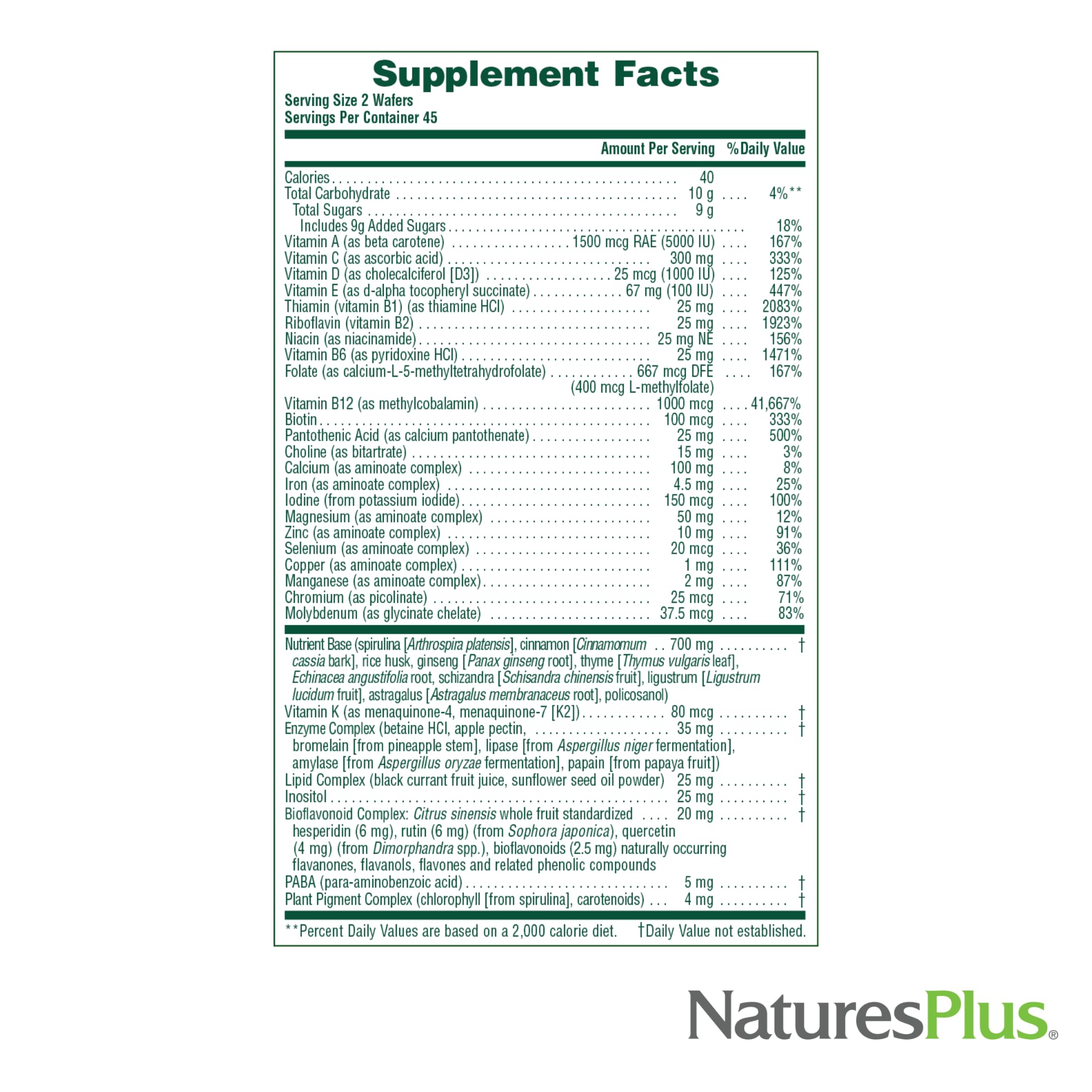 NaturesPlus Source de Vie Adulte, forme masticable pratique au quotidien.