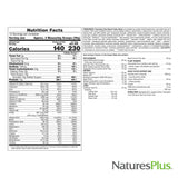 NaturesPlus Source of Life Energy Shake, étiquette détaillée sur les vitamines et minéraux.