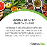 NaturesPlus Source de Vie Énergie Shake, préparation rapide avec lait, jus ou eau.