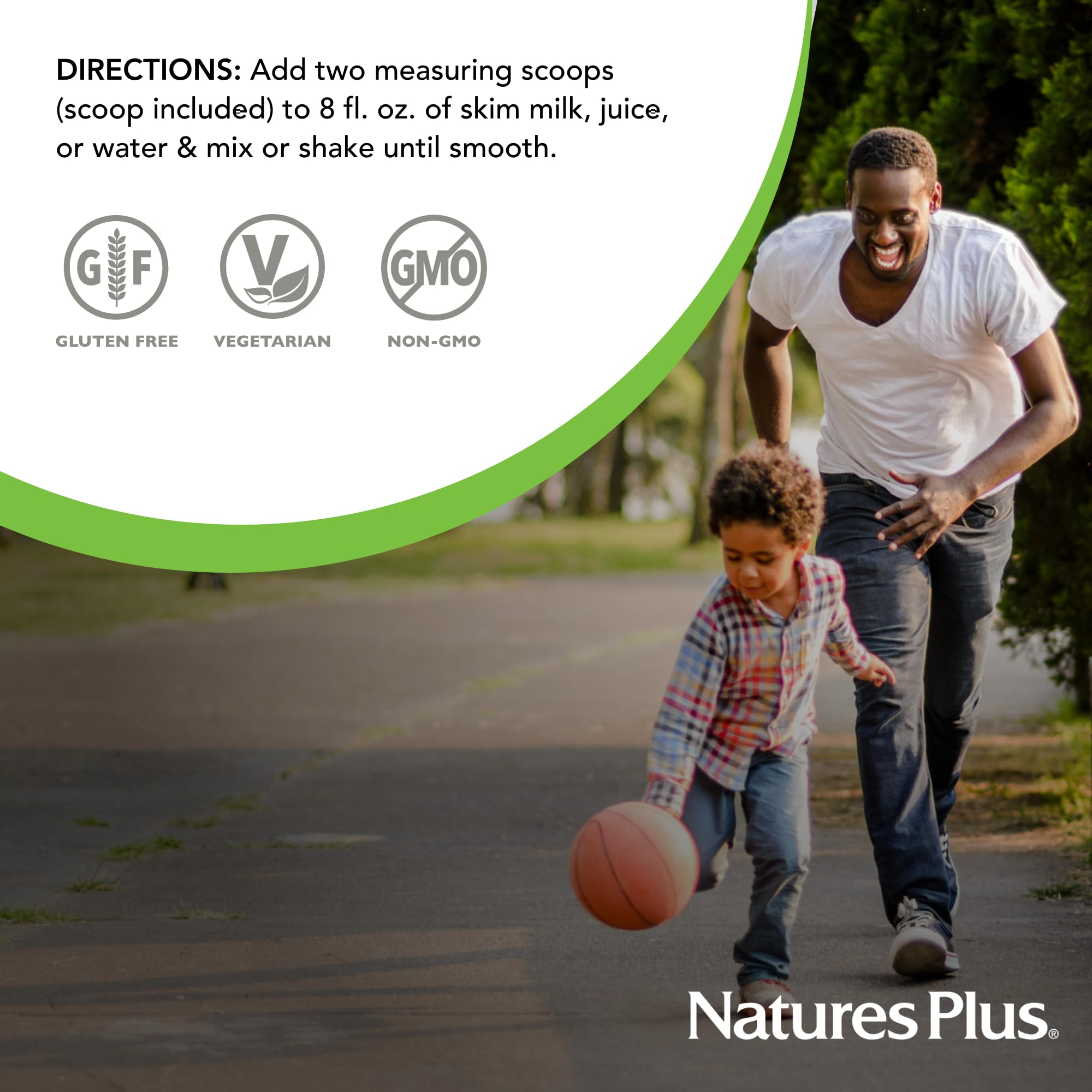 NaturesPlus Source de Vie Énergie boisson – version végétarienne sans gluten, adaptée à divers régimes.