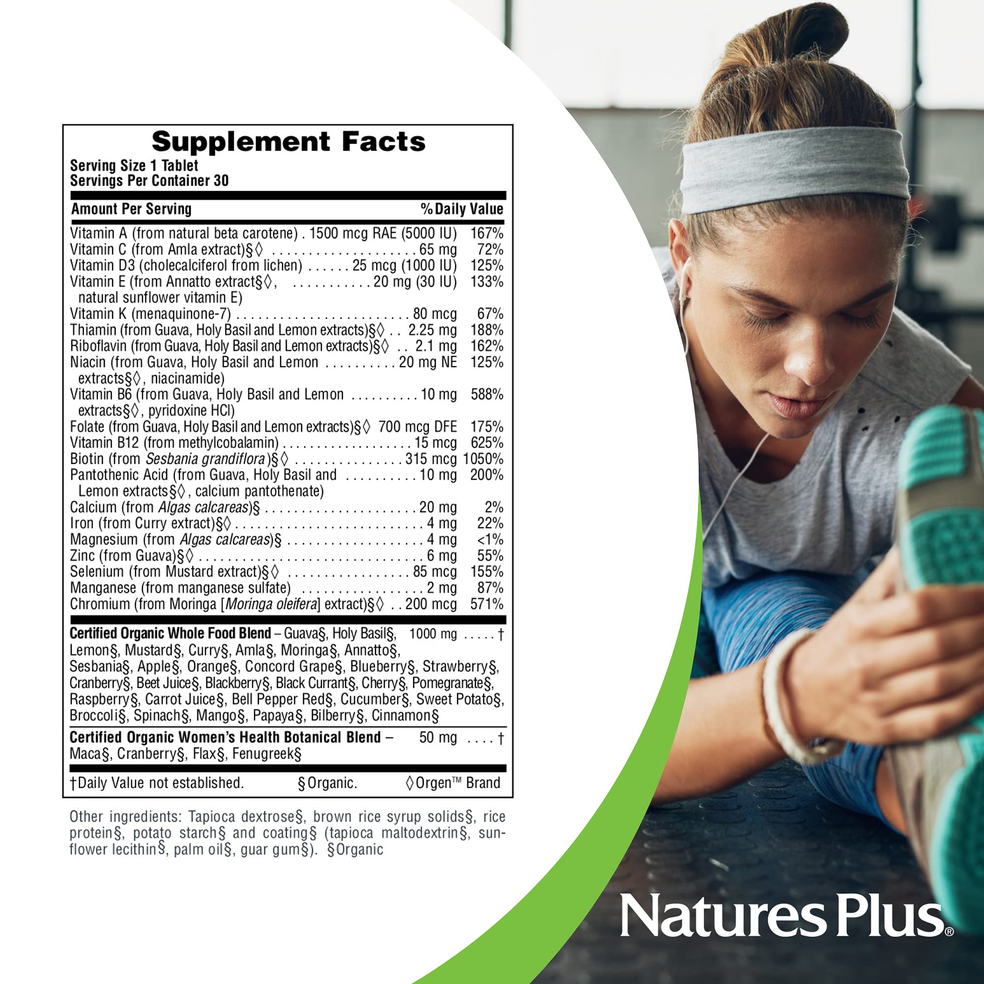 NaturesPlus Source de Vie Jardin – produit végan sans gluten prêt à intégrer la routine.