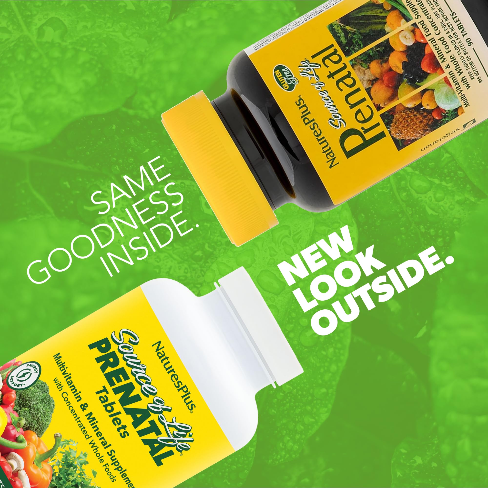 NaturesPlus Source de Vie Prénatal : tablettes prêtes à être prises au quotidien.