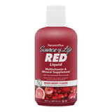 Source de Vie Rouge en bouteille liquide, soutien énergétique potentiel.