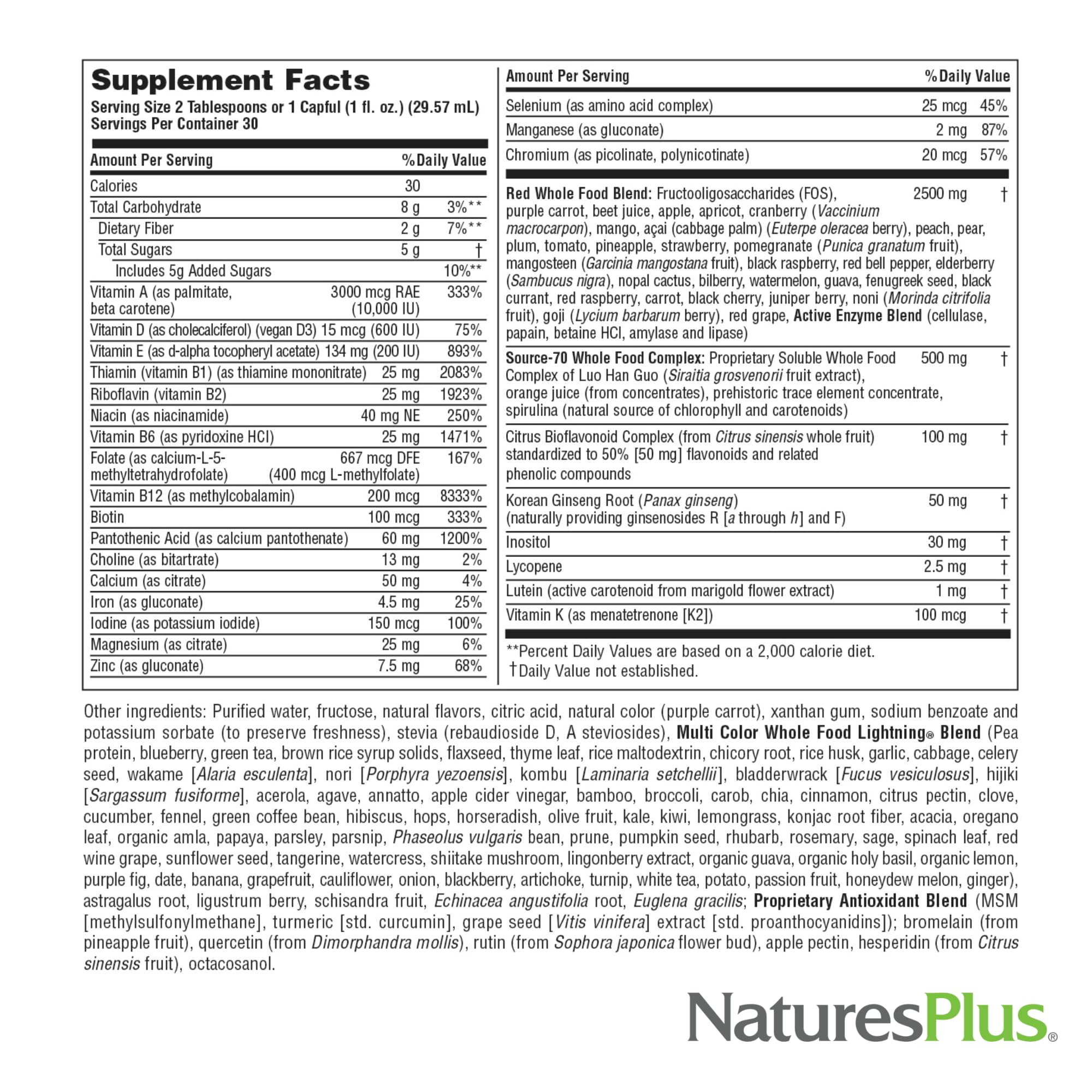NaturesPlus Source de Vie Rouge: pack de deux bouteilles pour une supplémentation continue.
