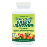NaturesPlus Source of Life Green Lightning – bouteille et capuchon pour dosage facile