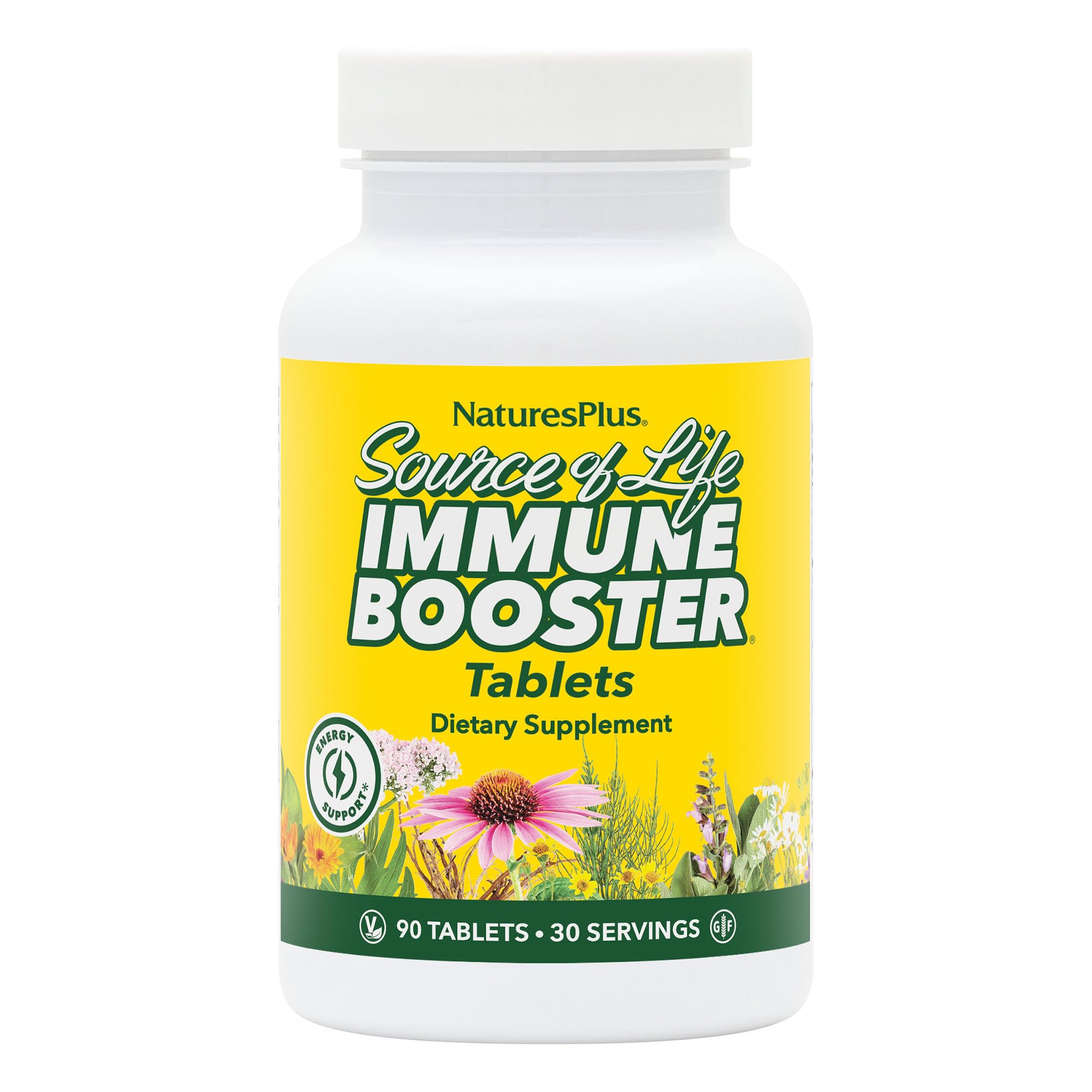 NaturesPlus Source of Life Immunite Booster – bouteille prête à l'emploi pour soutenir les defenses quotidiennes