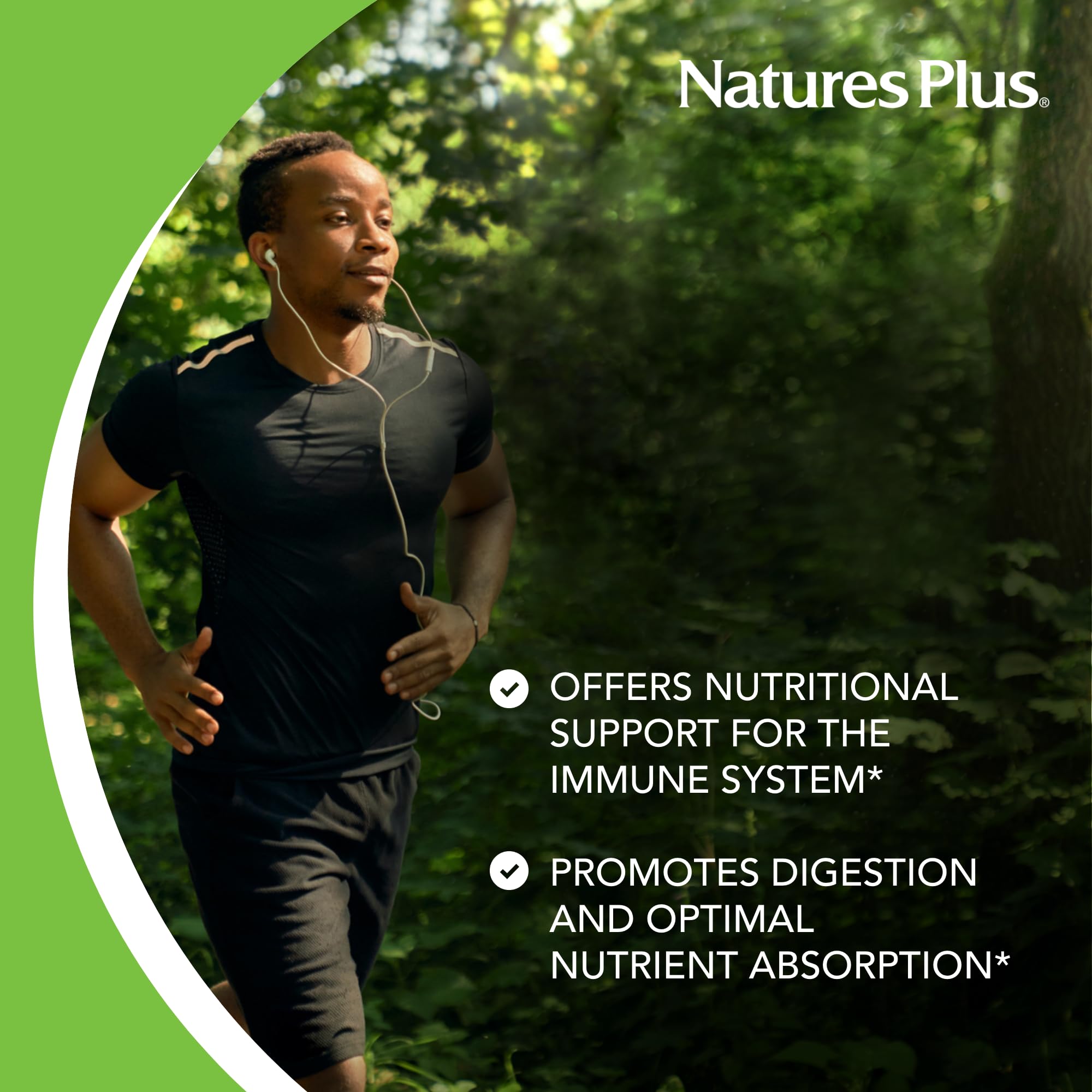 NaturesPlus Source of Life Immunite Booster – ara-larix et feuille dolive pour un soutien botanique