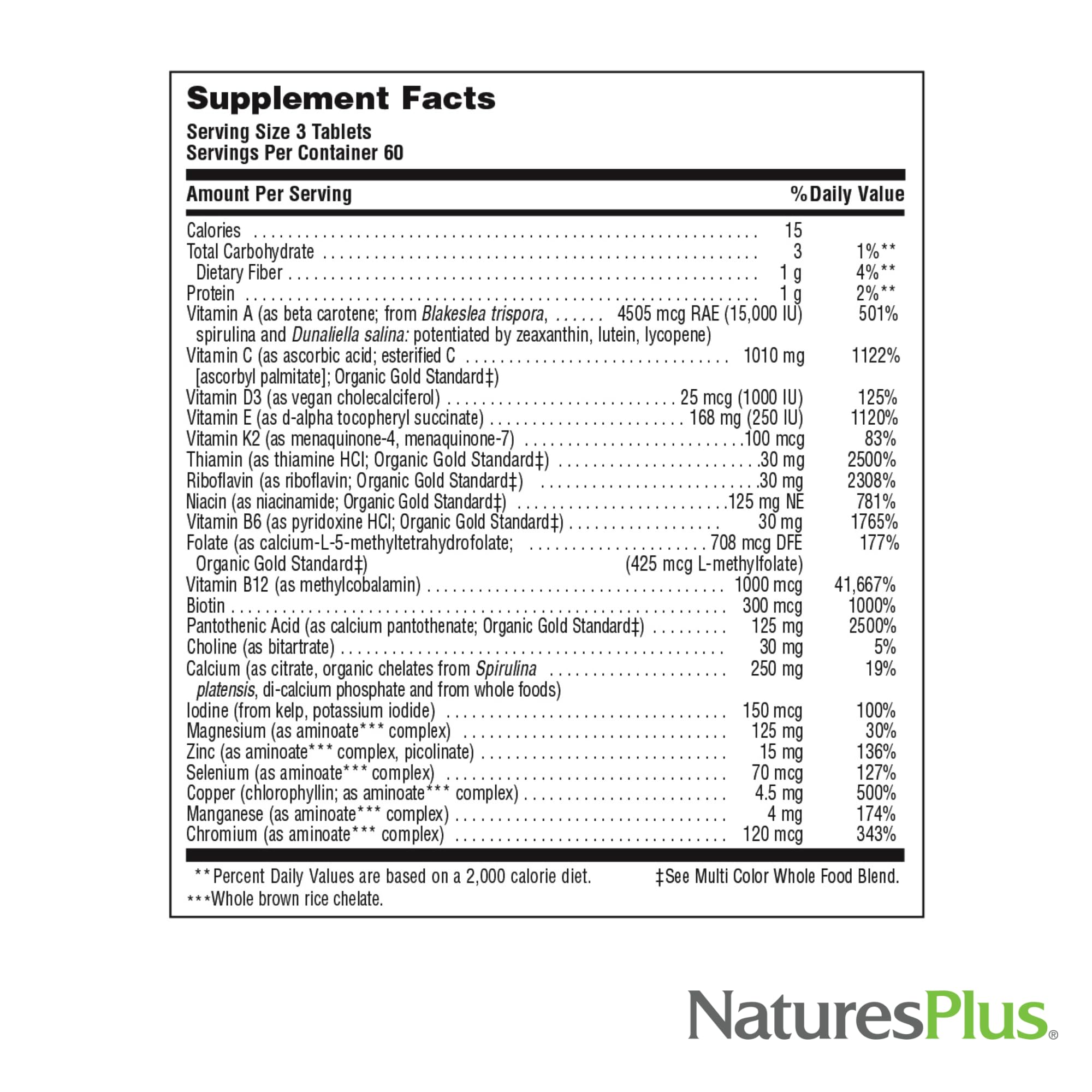 NaturesPlus Source of Life Gold - acai, resveratrol et CoQ10 pour un complément antioxydant.