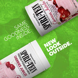Sachet SPIRU-TEIN Cerises Jubilee, dosage facile pour smoothies riches en protéines.