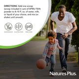 Tableau nutritionnel SPIRU-TEIN Cerises Jubilee, protéines et vitamines visibles.