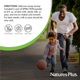 NaturesPlus SpirU-Tein Cookies & Cream verre lait prêt pour shake.