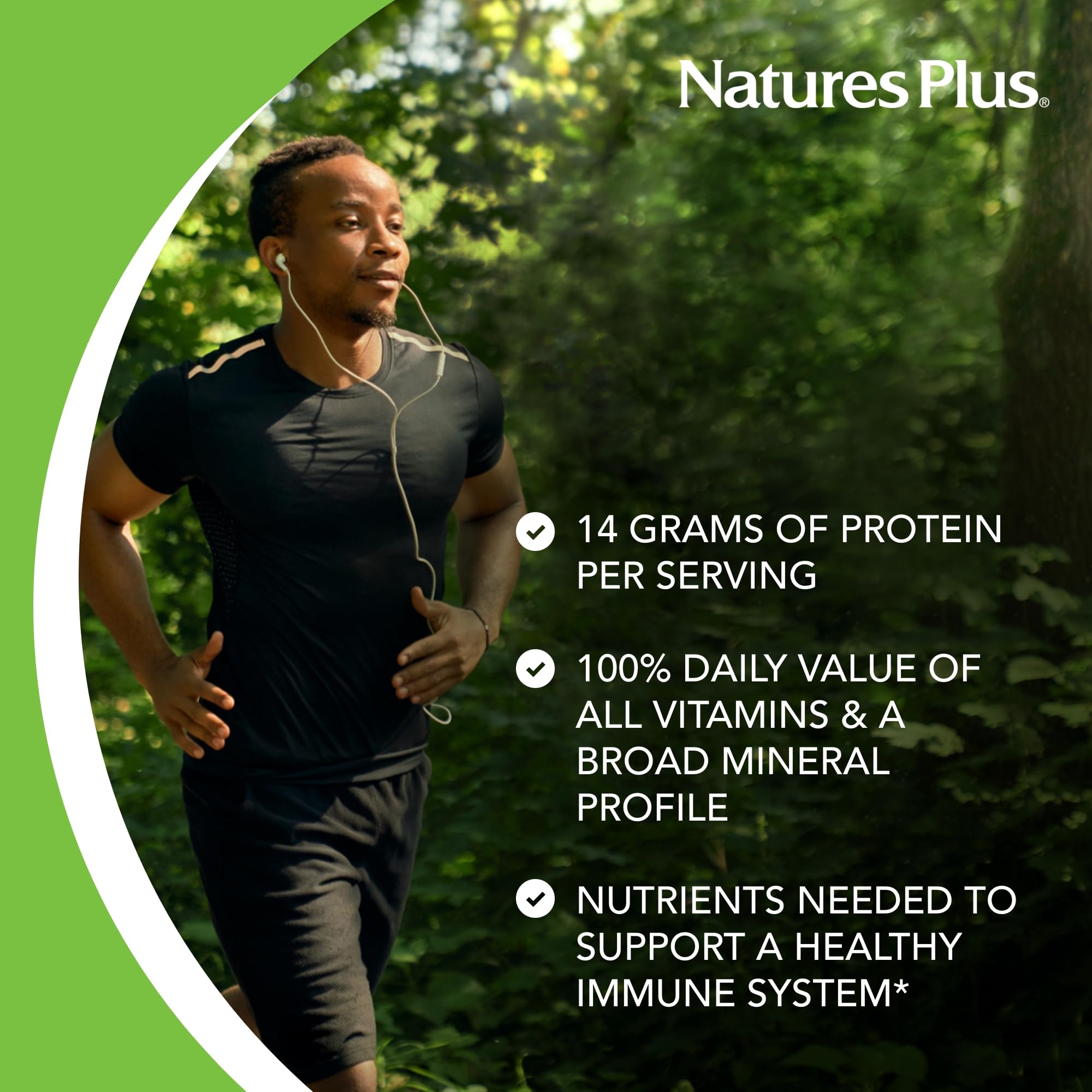 NaturesPlus SPIRU-TEIN emballage nouveau, même qualité et saveur.
